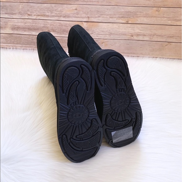 UGG Women’s Alber Black Suede Boots - Picture 7 of 8